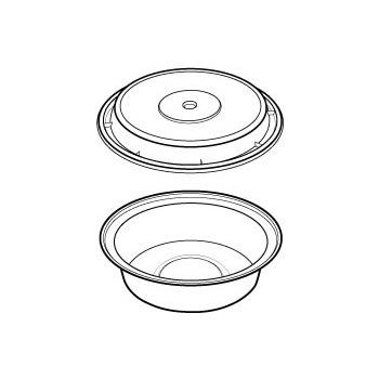 Take Out White Round Food Container With Lid 16oz 150ct  