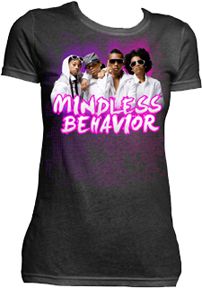 MINDLESS BEHAVIOR ABSTRACT POP MUSIC JUNIOR GIRLS TV T SHIRT MEDIUM 