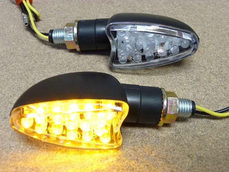 Motorcycle Turn Signal Blinker Flasher LED Bike Black  