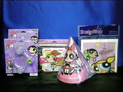 PowerPuff Girls Party Supplies Loot Hats Rings Banner  