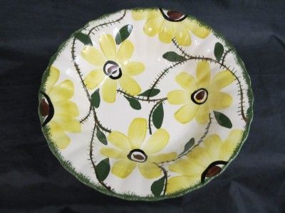 Blue Ridge Pottery Hand Painted Rugosa Round Bowl Vtg  