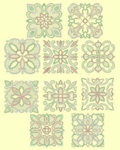 Anemone Embroidery Design Sets for Email Delivery  priced as marked 