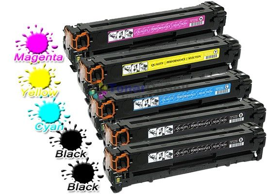 5PK Canon 118 2BK+CYM Color Laser Toner Cartridge for MF8350Cdn 