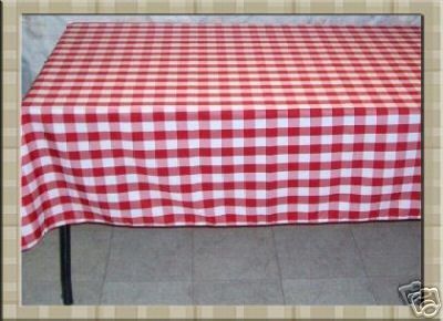 Checkered Tablecloth 72 x 72 Square New 7 Check color choice Gingham 