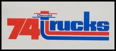 1974 Chevy Chevrolet Truck Paint Chip Color Chart Orig.  