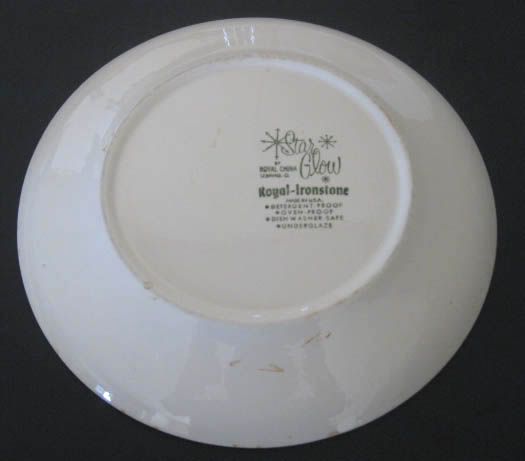 Royal China Star Glow 10 Dinner Plate VTG  