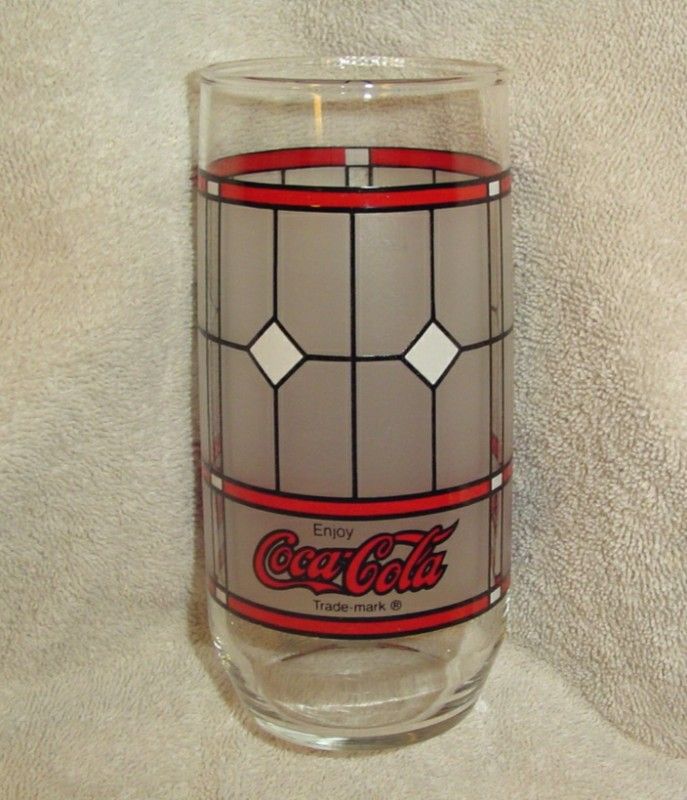 Vintage Coca Cola Collectible Glass Stained Glass  