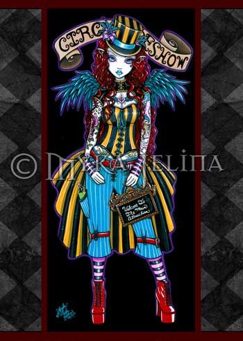 Fairy Steampunk Couture Circus Angel OOAK ACEO Layla  