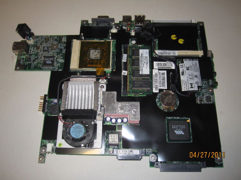 SHARP PC AL27 MOTHERBOARD AMD CPU,256MB,NIC TESTED GOOD  