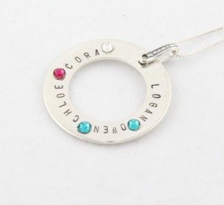 Sterling Silver Swarovski Crystal Birthstone Necklace Custom 