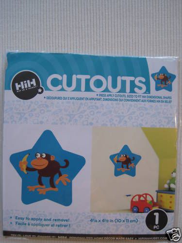 Cutout Decorative wall window mirror Sticker Monkey  