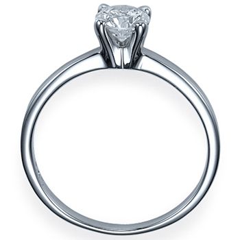   Classic Day ring set with a 0.30ct G H SI1 center Natural diamond