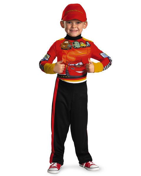   DISNEY Cars 2 Lightning Mcqueen Pit Crew Classic Costume 3T 4T 4 6 7 8