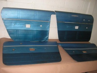 1968 Dodge Polara 4DR HT Interior Door Panels Blue  