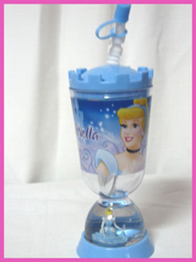 New DISNEY CINDERELLA Straw Drink Cup Mug 6.5  