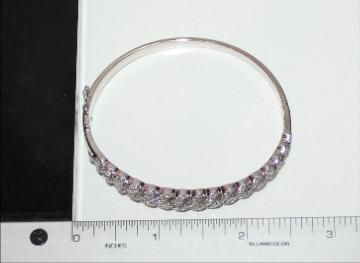 WHITE GOLD 10 CARATS DIAMONDS BRACELET 14 K GOLD  