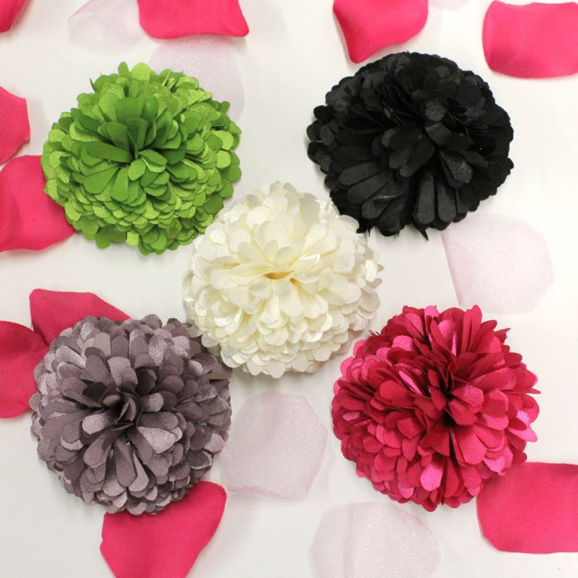 Satin Mum Hand Made Fabric Flower Hat Hair Clip & Pin Brooch  