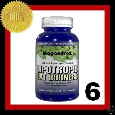 6x Lipotropic FAT BURNERS L Carnitine Guarana BURN FAT  