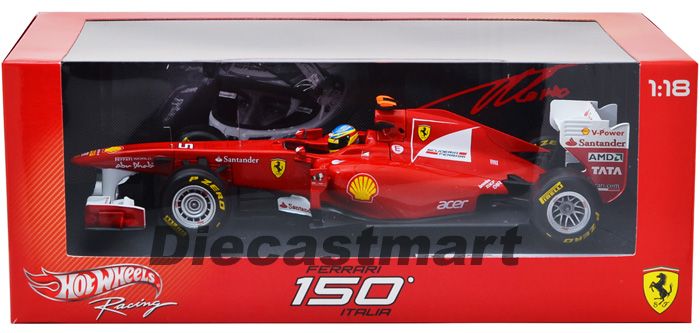 HOTWHEELS RACING W1073 118 2011 F1 GP FERRARI F150 ITALIA FERNANDO 