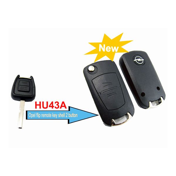 Opel Modified Filp Remote Key Shell 2 Button (HU43)  