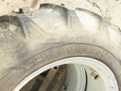   1970s Ford 3000 Tractor 8N++ Rear Firestone 13.6 28 Tires & 12 Rims