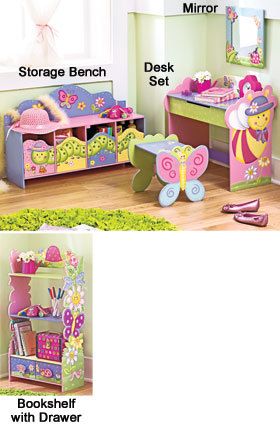 Kids Garden Wooden Furniture mirrior/desk set/bench  