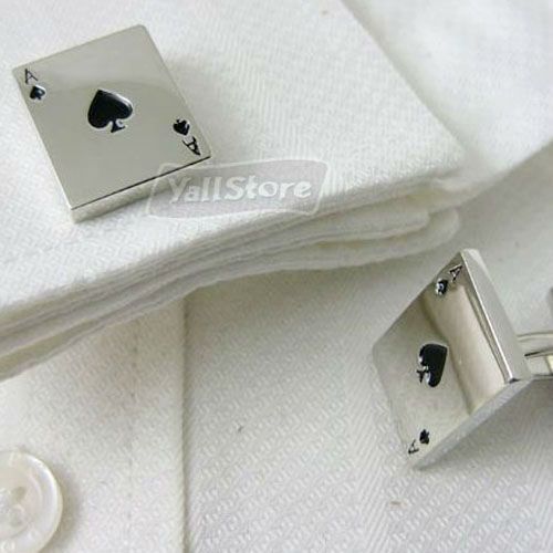 New Ace of Spades Playing Cards cufflinks cuff links  