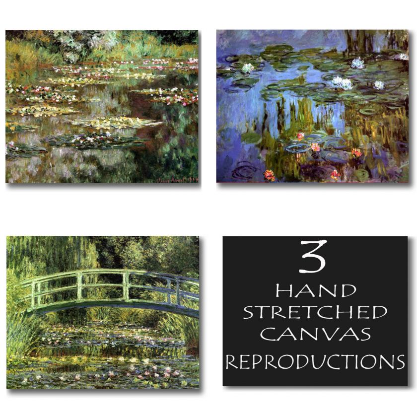 water lilies 1904 water lilies 1915 water lily garden bridge 1899