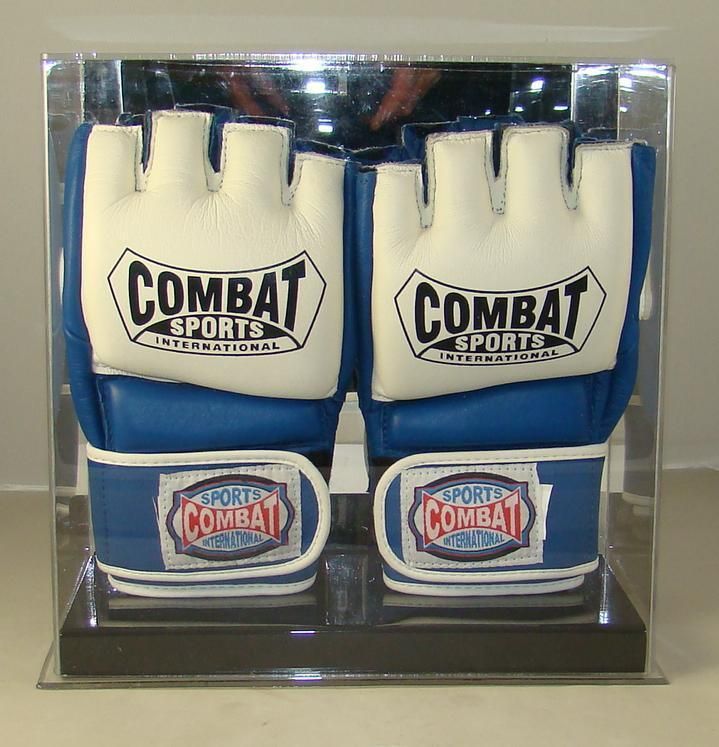 Double UFC / MMA Fight Glove Display Case with Mirror  