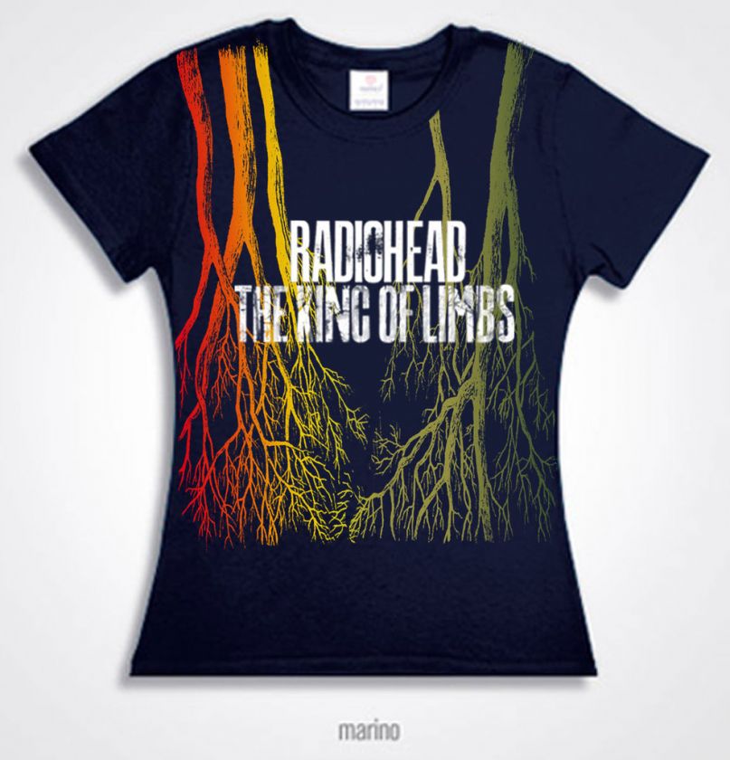 RADIOHEAD the king of limbs t shirts Dark Blue female  