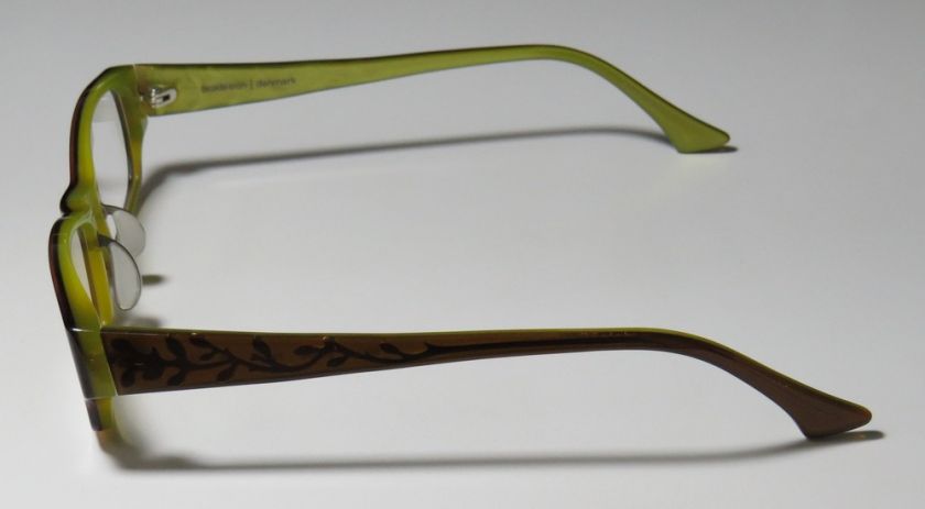   5607 52 17 FULL RIM BROWN/GREEN EYEGLASSES/GLASSES/FRAME   