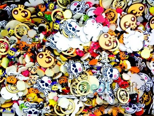 Mix Lot Skeleton Halloween Resin Flatback Scrapbooking  