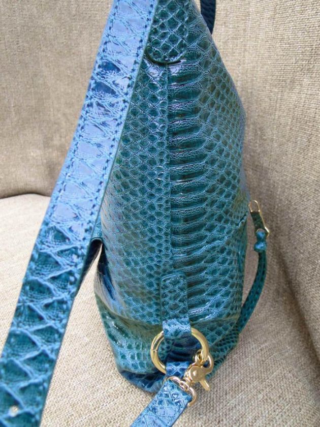   Pixie Shoulder Bag Backpack Python Look Gold tone Hardware NWT  