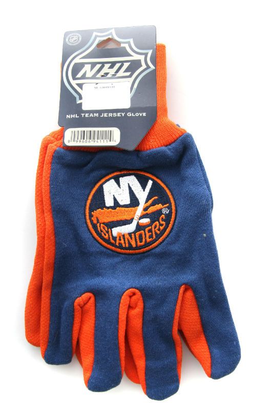 NHL Hockey Team Gloves with Rubber Dot Palm Grip   Logo   Assorted 