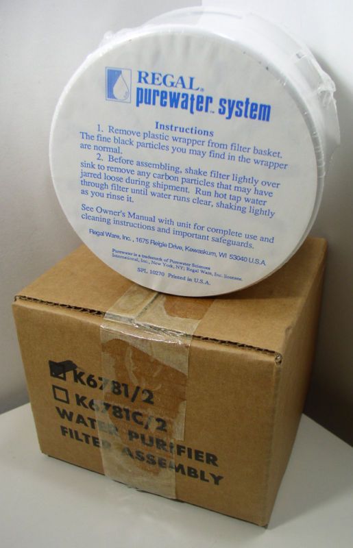 Regal Ware K6781/2 Water Purifier Filter Assembly NIB  