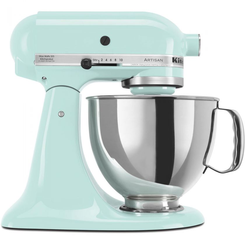 KitchenAid Tilt Back Head Stand Mixer 325 Watt 5 Quart Ice KSM150PSIC 