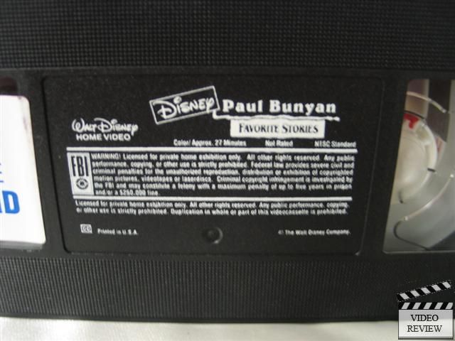 Paul Bunyan VHS Disneys Favorite Stories 786936393835  