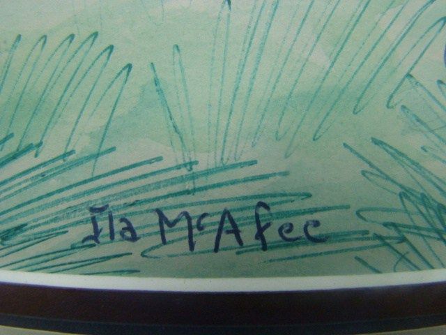 Mixed Media Ila Mae McAfee Taos New Mexico Wild Horses signed WPA 