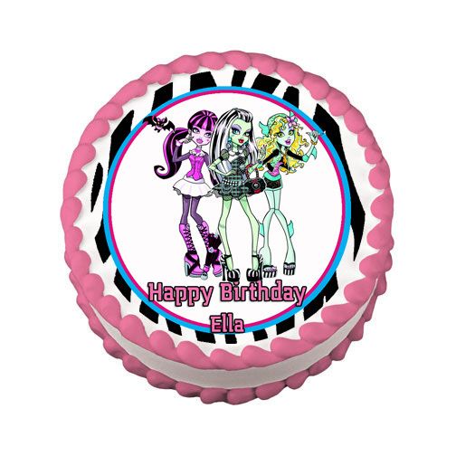 MONSTER HIGH #4 Edible Cake Image Party Decoration NEW  