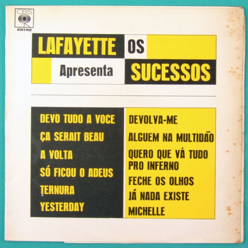 LP LAFAYETTE APRESENTA OS SUCESSOS BEAT FOLK 66 BRAZIL  