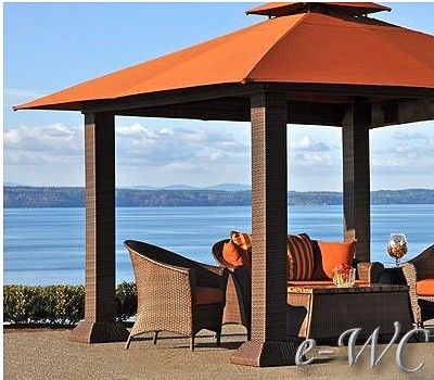 OUTDOOR 12x12 WICKER PERGOLA / GAZEBO / PATIO CABANA  