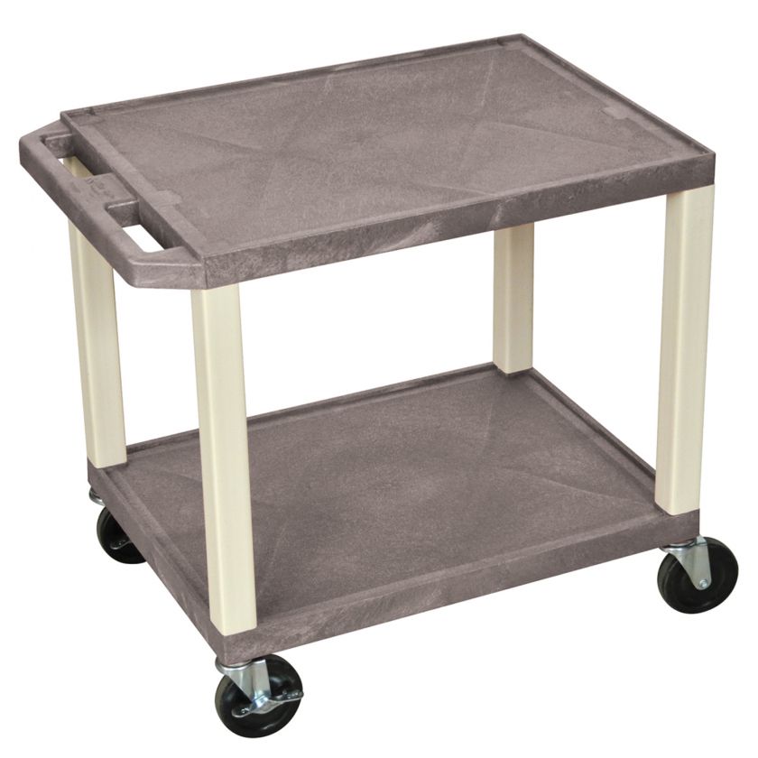 WILSON Rolling Plastic AV Multipurpose Utility Storage Cart Gray 