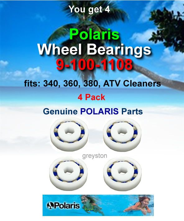 Polaris 360/380/340/ATV Pool Cleaner Bearings 9 100 1108 (4 pack 