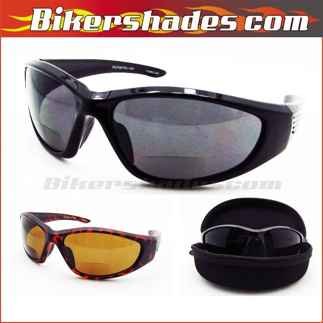   POLARIZED BIFOCAL reading smoke polycarbonate sunglasses glasses