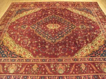 10x13 Handmade Carpet Antique Persian Bidjar Wool Rug  