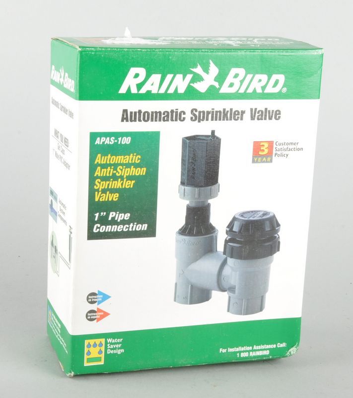 RAIN BIRD Automatic Sprinkler Valve Anti Siphon Breaker APAS 100 on ...