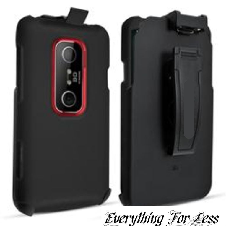 Sprint HTC EVO 3D Holster Shield Combo Clip Hard Case  