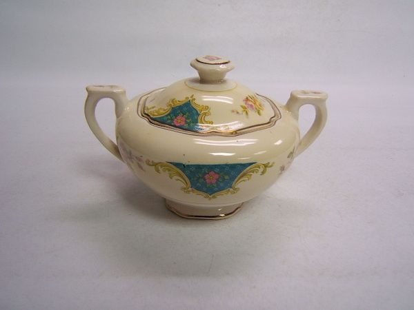 Keystone Canonsburg Pottery Co. floral Sugar Bowl  