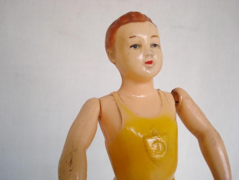 1950s ANTIQUE USSR CHILD MECHANIC CELLULOID TOY GYMNAST  