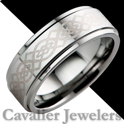 MENS TUNGSTEN RING WEDDING BAND NT S2 6MM_W  